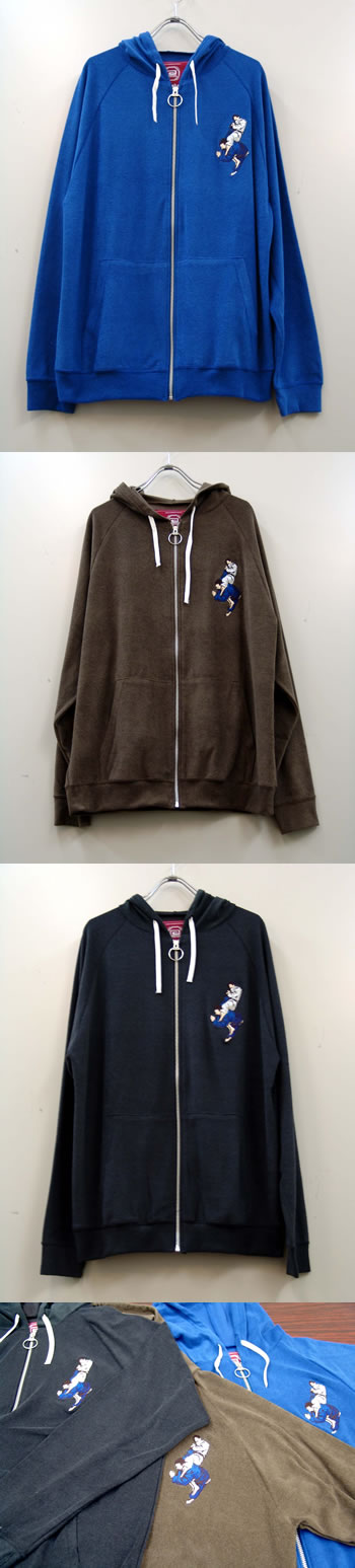 UDEHISHIGI-L PILE ZIP HOOD