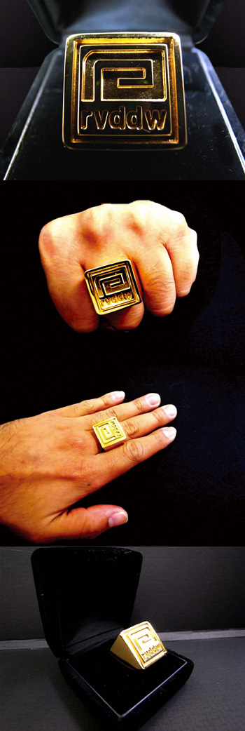 rvddw SQUARE��THE HEAVY��GOLD RING